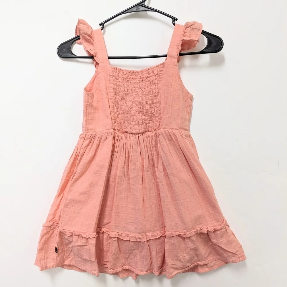 GAP Girls Swiss Dot Flutter Sleeves Peach Dress